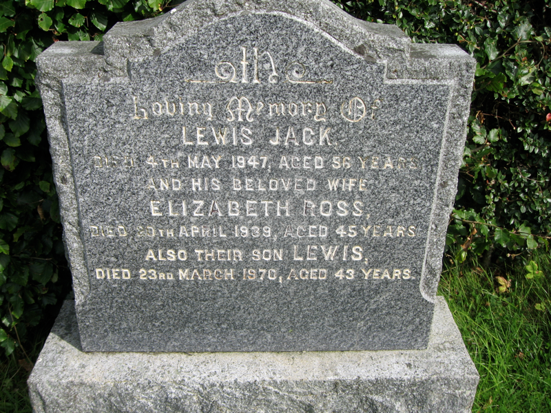 Lewis Jack, Avoch New J-L