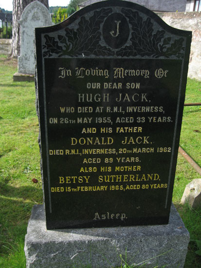 Donald Jack, Avoch Old C-D