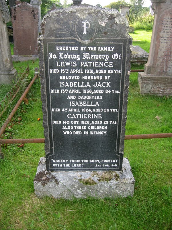 Isabella Jack, Avoch Old E-I
