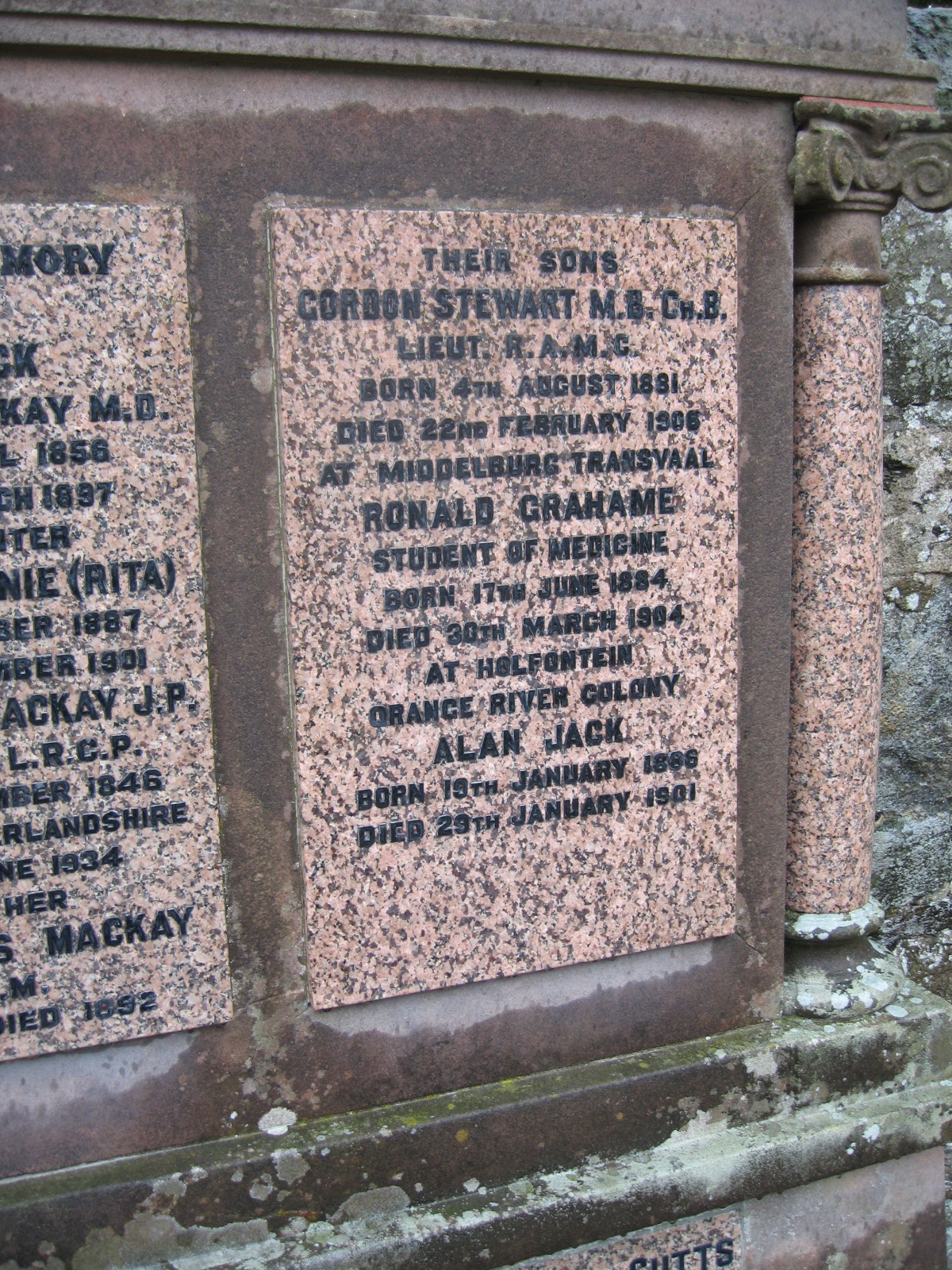 Alan Jack, Aberfeldy Cemetery