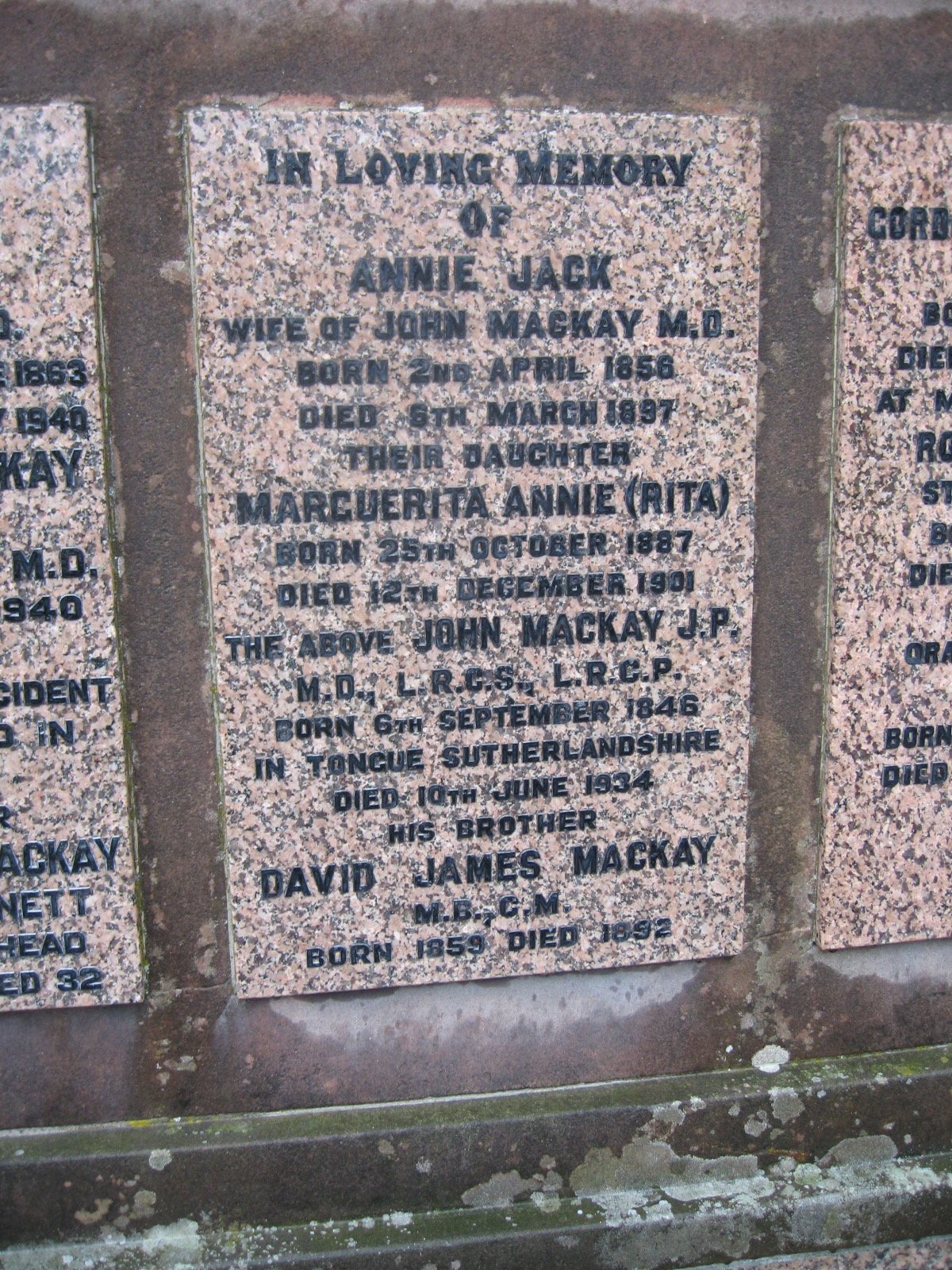 Annie Jack, Aberfeldy Cemetery