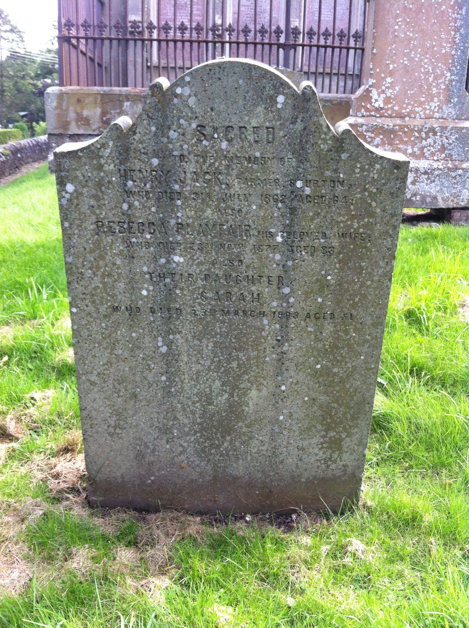 Henry Jack, Balmerino Cemetery