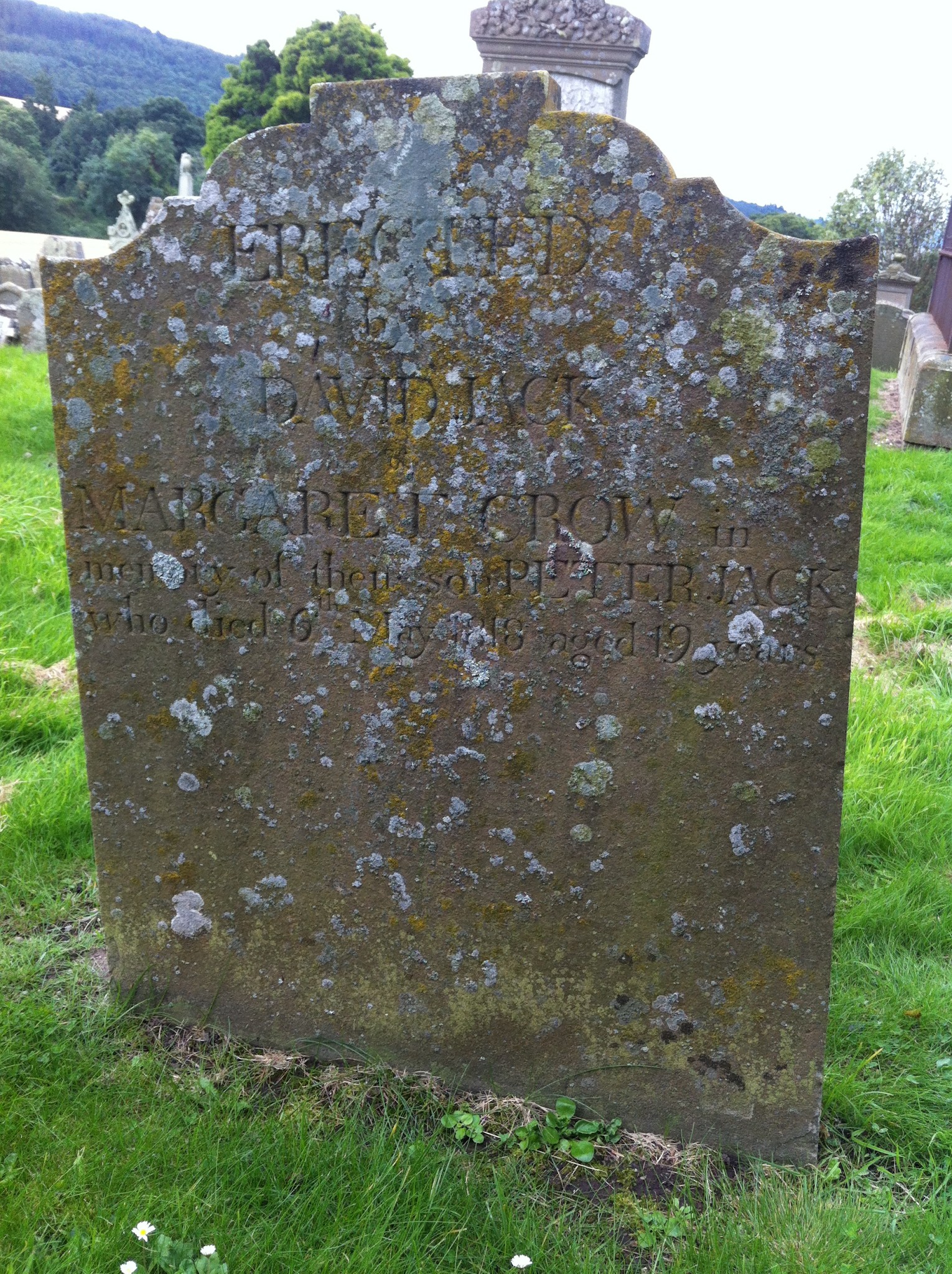 Peter Jack, Balmerino Cemetery