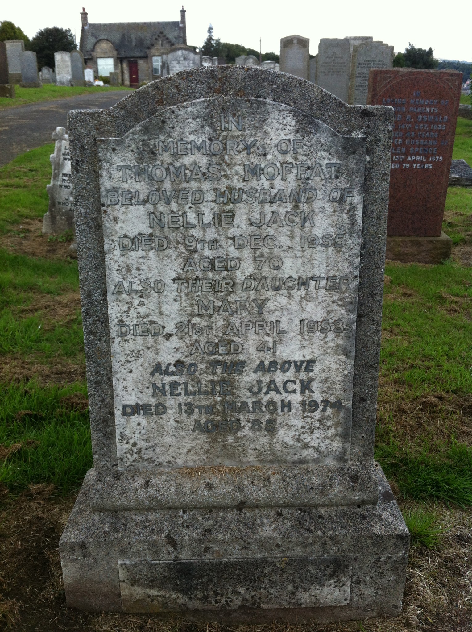 Nellie Jack, St Drostans Cemetery Fife