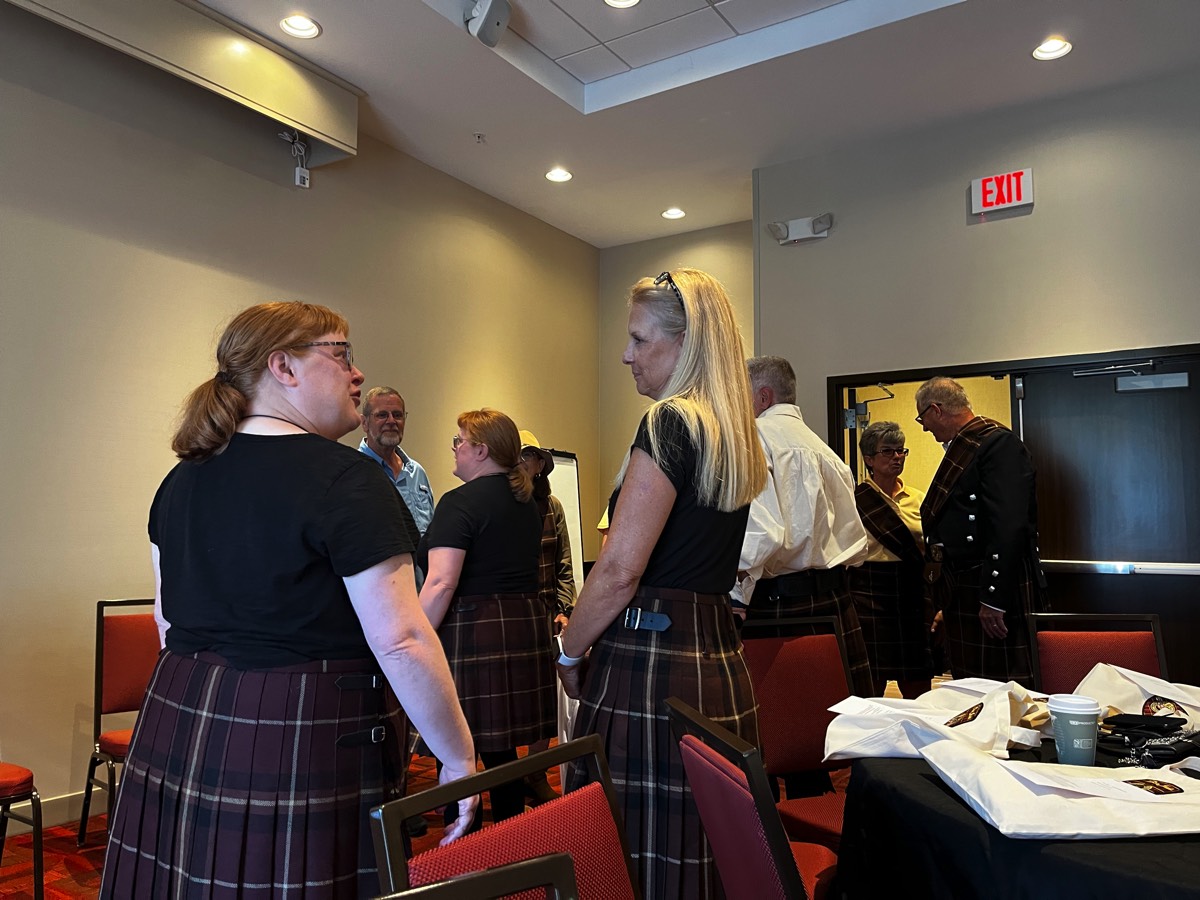 Michelle Olsen, Suzanne Jack, Megan Olsen (middle rear talking to Ricky Callahan, Carl Jack in white shirt, Kim Jack (near door) talking with Patrick Jack